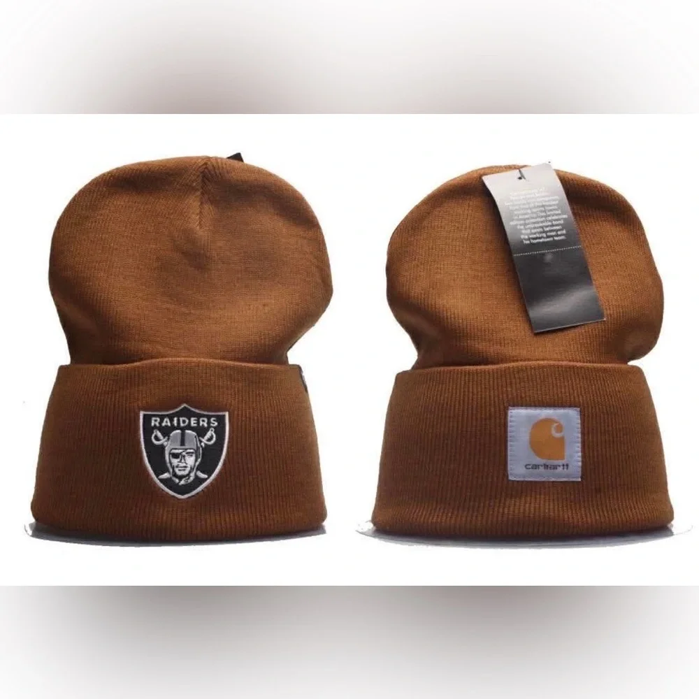 Carhartt ‘47 Las Vegas Raiders Brown NFL Football Beanie OSFM Brand New - Picture 1 of 2